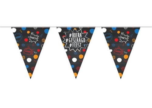 Haza Original ligne de drapeau noir ''Hourrah fête de l'acier'' 10m