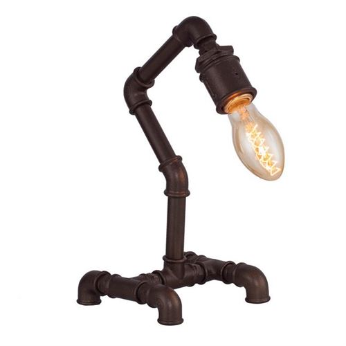 Lampe de chevet en Métal Marron Luminaire Design - Pour Bureau, Chambre, Table de Chevet, Table, Secrétaire