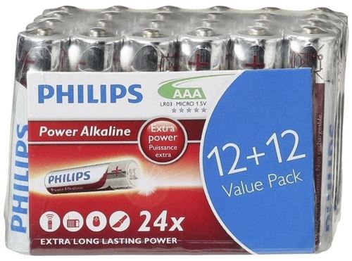 Philips Power Alkaline LR03P24P - Batterie 24 x AAA / LR03 - Alcaline