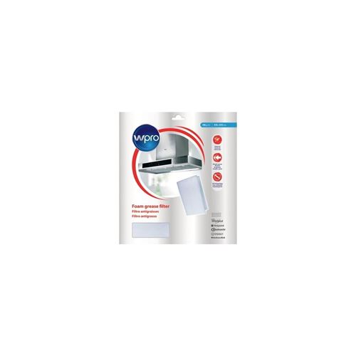 WPRO UGF018 - Filtre de hotte a graisse universel : dim 470 x 970 mm 100 g/m2