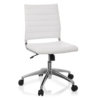 Chaise De Bureau Chaise Pivotante Trisha Simili Cuir Blanc Hjh Office Achat Prix Fnac