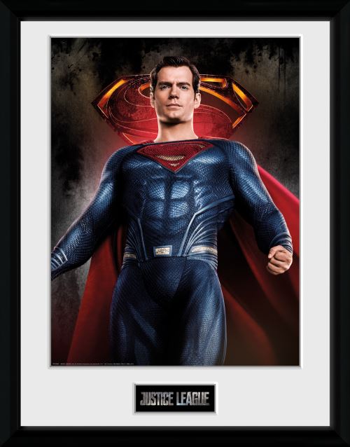 Photographie encadree Justice League Movie Superman Solo 30x40cm