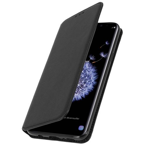 Etui Galaxy S9 Plus Housse folio Porte-carte Fonction Support Noir