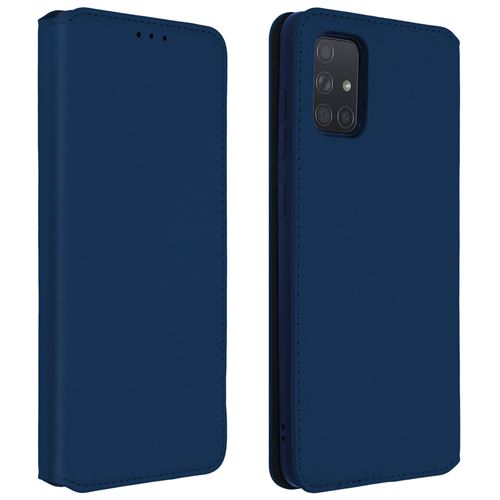Etui pour Samsung Galaxy A71 Porte-cartes Fonction Support - bleu