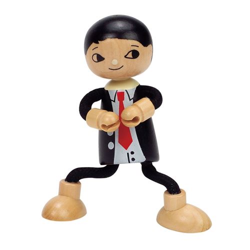Hape Maison de poupée en bois père poupée 12 cm noir