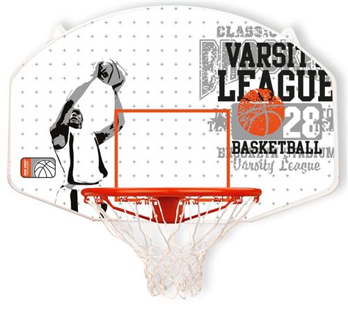 New Port anneau de basket avec tableau 90 x 60 cm blanc / orange