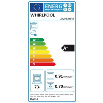 Whirlpool Absolute Core AKZ96240IX - Four - intégrable - niche - largeur : 56 cm - profondeur : 55 cm - hauteur : 60 cm - avec système auto-nettoyant - classe A+ - acier inoxydable