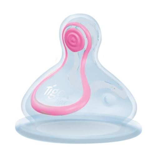 TIGEX 2 Tétines Silicone Base Large Multi Flow 6 Mois+
