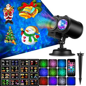 Projecteur laser lumière Noël argent thème Noël pour intérieur
