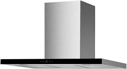 hotte décorative murale 90cm 67db 530m3/h inox/noir - 5649940