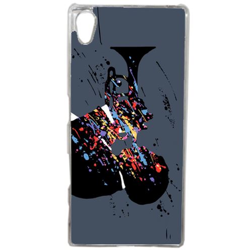 Coque Trompette Jazz Abstrait Compatible Sony Xperia Z5 Transparent