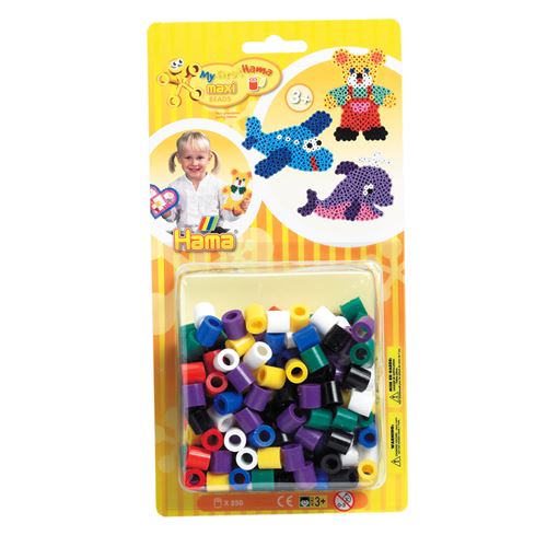 250 perles MAXI (grosses perles Ø10 mm)- couleurs vives
