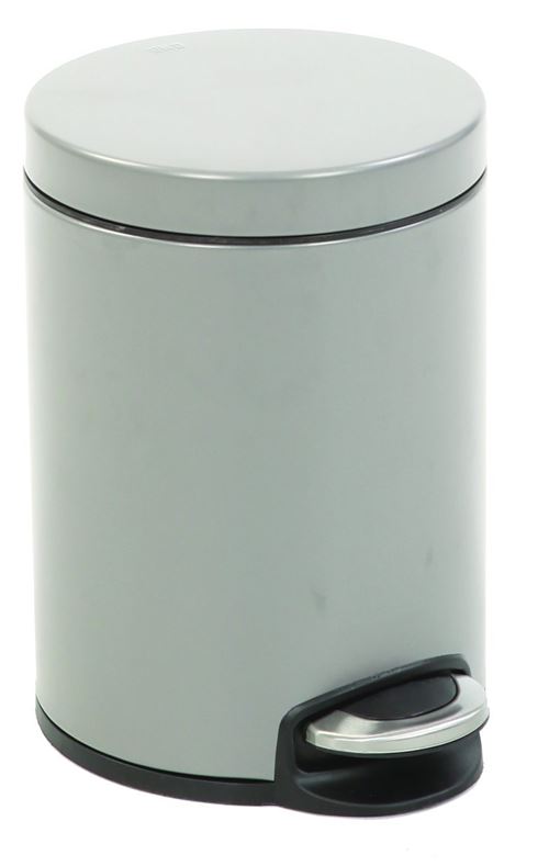 Poubelle serene step bin 5l gris metal, eko