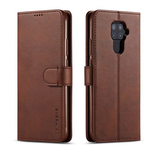 Etui en PU retourner café pour votre Huawei Mate 30 Lite/Nova 5i Pro