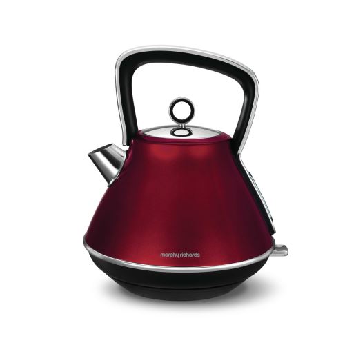 Morphy richards - m100108ee evoke pyramide - 1,5 l - 2200 w - arrêt auto - filtre antitartre amovible - rouge