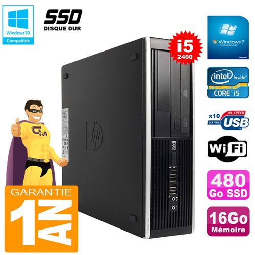Pc hp compaq pro 6300 sff i5-2400 ram 16go disque 480go ssd graveur dvd wifi w7 État correct - Hewlett-Packard reconditionné disponible sur Fnac