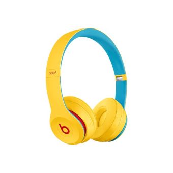Beats Solo3 - Beats Club Collection - écouteurs avec micro - sur-oreille - Bluetooth - sans fil - isolation acoustique - jaune club - pour iPad/iPhone/iPod/TV/Watch