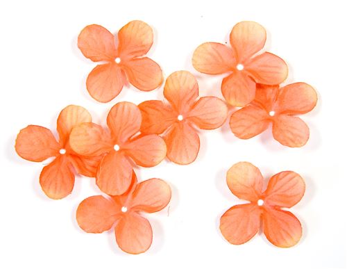 Lot de 240 pétales de fleurs en tissu Orange - 3 cm