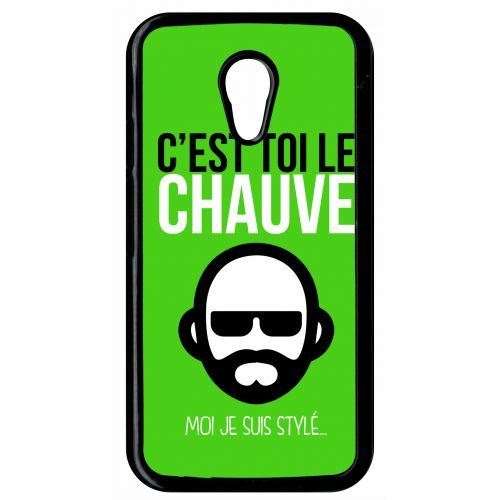Coque c est toi le chauve moi je suis styl 11 compatible motorola moto g2 transparent