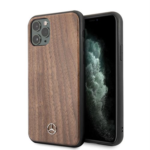 Coque pour Iphone 11 Pro Max Mercedes Wood Line Walnut