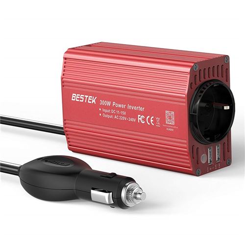 Bloc Onduleur Multiprise Protégé Mixte 250 Volts et USB 5 Volts sur Allume-Cigare 300 Watts