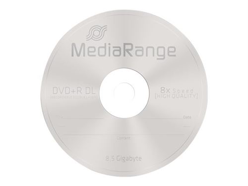 MediaRange - 5 x DVD+R DL - 8.5 Go (240 minutes) 8x - boîtier CD étroit
