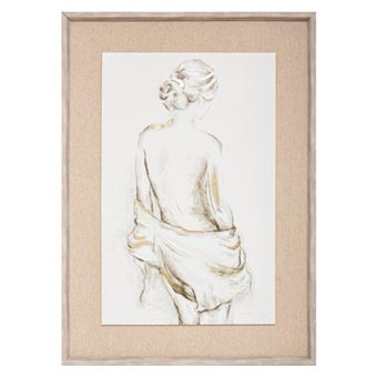 Décoration Murale Soldes Tableau Nu Atmosphera - Toile Peinte 60x90cm - Cadre Noir Déco Murale Décoration Murale Soldes Tableau Nu Atmosphera - Toile Peinte 60x90cm - Cadre Noir Déco Murale