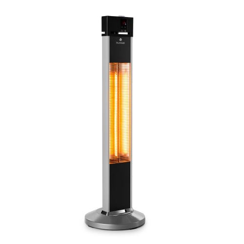 Blumfeldt Heat Guru Radiateur Infrarouge 2000W - 3 Niveaux De Chauffage - Minuterie Et Télécommande - Argent