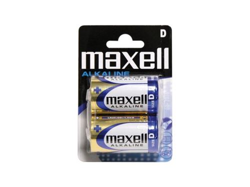 Blister de 2 piles LR20 MAXELL 1.5 Volts Alcaline AAA 0% de mercure