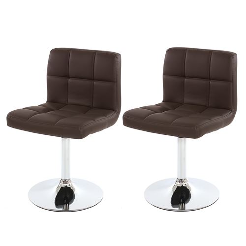 Générique Marron Lot De 2 Chaise Mendler Interieur Non Pliable H. 80 Cm En Metal - Image 1