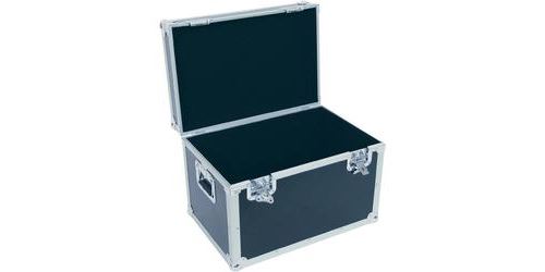 Mallette Transportcase avec poignée de transport noir,argent aluminium, bois