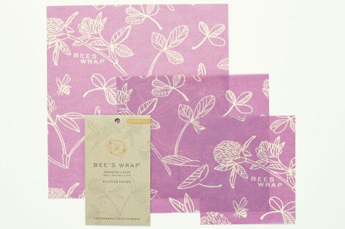 Lot de 3 Emballages réutilisables Bee's Wrap Multi taille Clover - BEE'S WRAP
