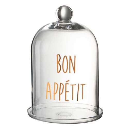 Paris Prix - Cloche Design bon Appétit 31cm Transparent