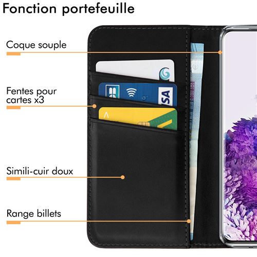 Étui Portefeuille en Cuir PU à Rayures Compatible avec Nokia