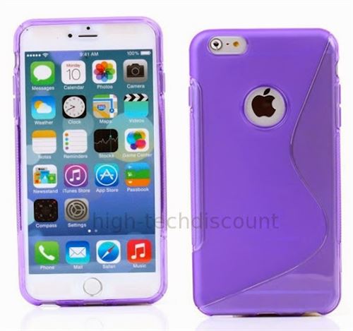 Housse etui coque silicone gel fine pour Apple iPhone 6 Plus (5.5 pouces) + film ecran - MAUVE - htdmobiles