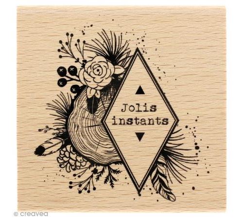 Tampon bois Gypsy forest - Instants naturels - 80 x 80 mm