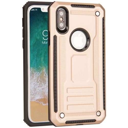 iPhone X Coque Protection Plastique Doré ALS48139