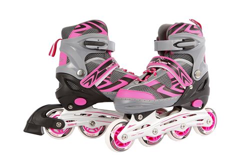 Street Runner patins à roues alignées taille ajustable 39-42 rose/gris
