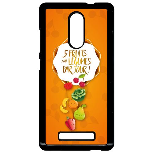 Coque Xiaomi Redmi Note 3 5 Fruits Et Legumes Fond Orange