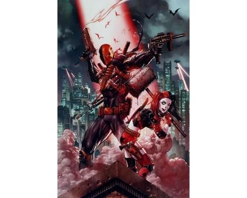 Un maxi poster 61 x 91,5 cm dc comics Suicide Squad Deathstroke & Harley Quinn.