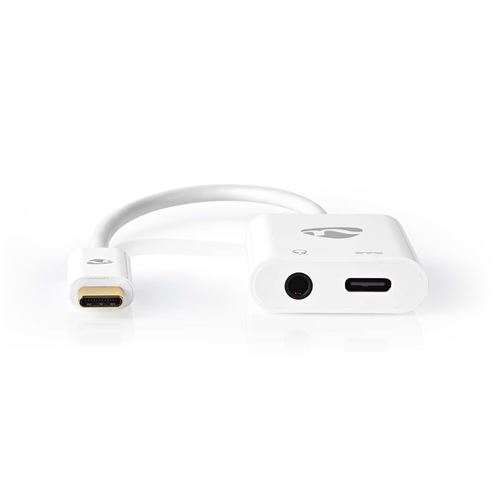 Adaptateur USB-C vers ports Jack 3,5mm et Lightning Nedis