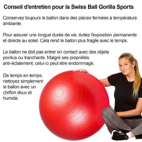 Ballon Pilates 75 cm, ballon Pilates, ballons d'exercice, ballon  d'exercice, ballon