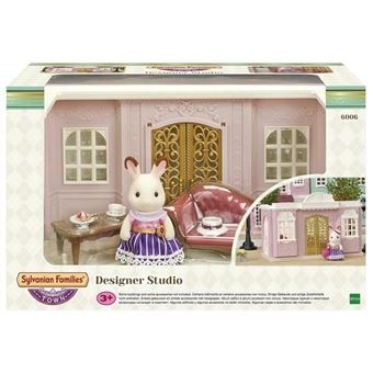 L'atelier création et grande sœur lapin chocolat Sylvanian Families La ville 6006