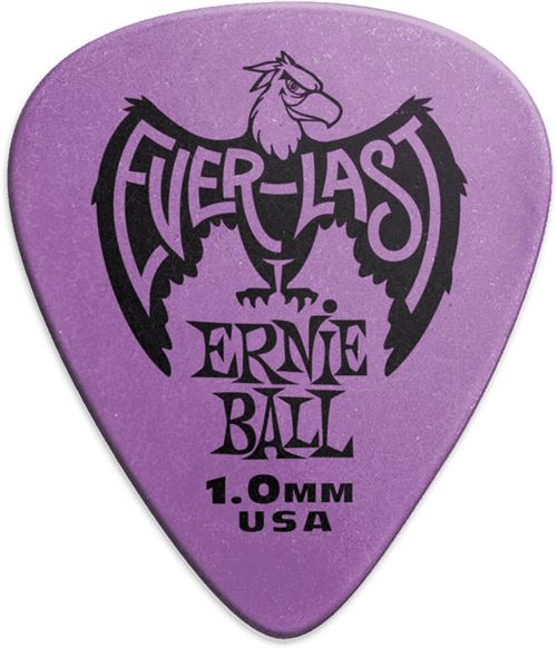 Ernie Ball 9193 - Sachet de 12 médiators Everlast violet - 1.00mm