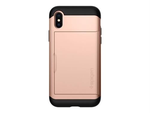 Spigen Slim Armor CS - Achterzijde behuizing voor mobiele telefoon - polycarbonaat, thermoplastic polyurethaan (TPU) - blush gold - voor Apple iPhone X