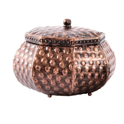 Boîte ronde en cuivre 20 cm