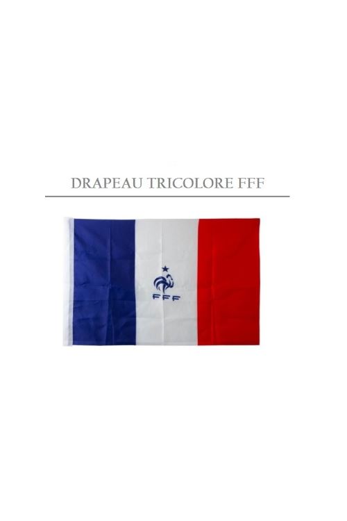 Pavillon France Tissu 60x90 Cm Licence Officielle Fff® - Bleu, Blanc, Rouge