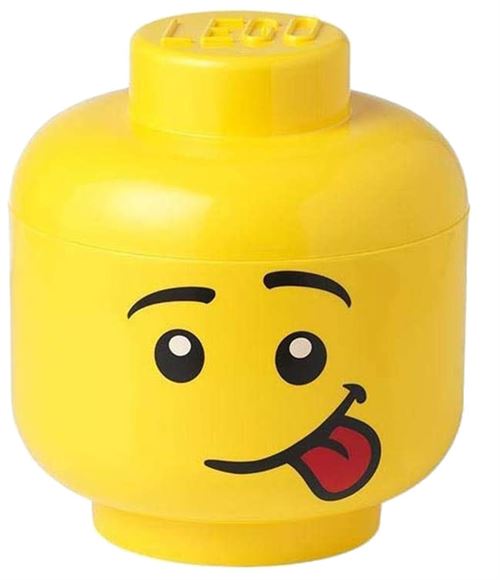 LEGO tête de boîte de rangement Silly large 24 x 27 cm polypropylène jaune