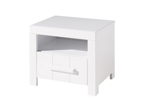 Vipack Table de chevet avec tiroir Erik Bois Blanc