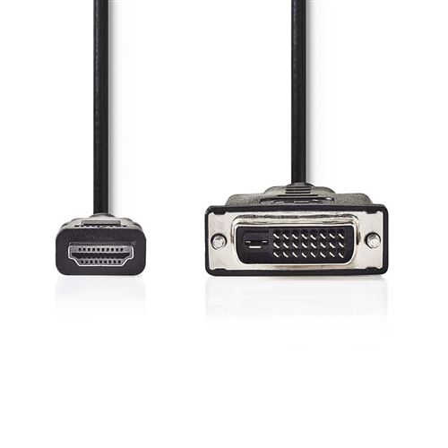 Câble HDMI? vers DVI | Connecteur HDMI? - DVI-D Mâle à 24 + 1 Broches | 5,0 m | Noir